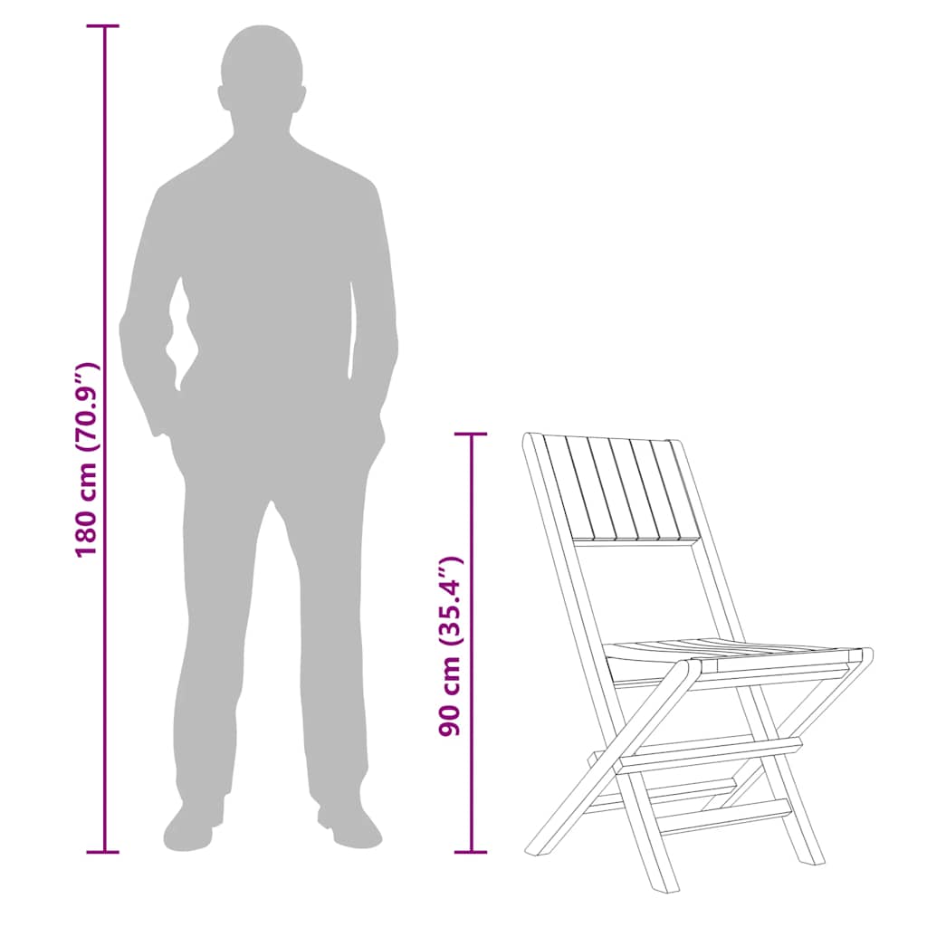 Folding Garden Chairs 6 pcs 47x61x90 cm Solid Wood Teak